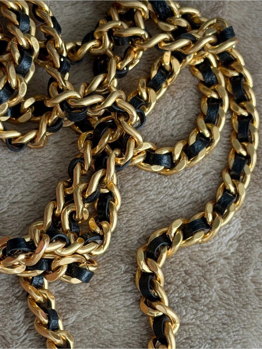 Tory Burch Gold and Black chain crossbody strap replacement